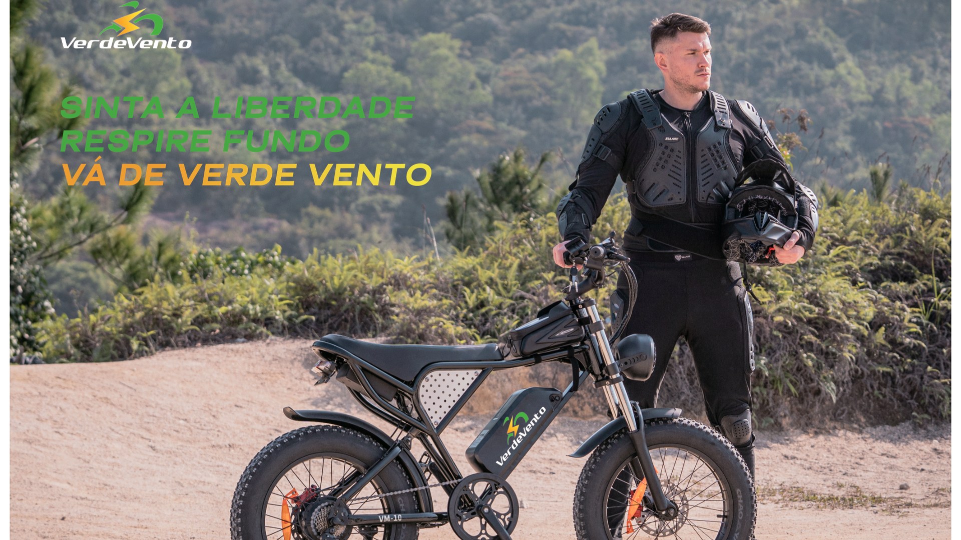 VERDE VENTO VM-10 electric fat bike in an outdoor trail setting